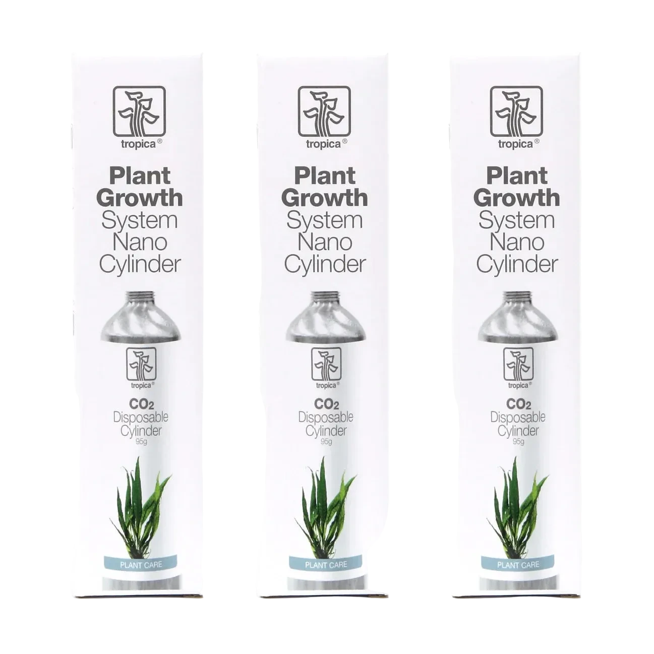3 Tropica CO₂ System Nano Ersatzzylinder mit je 95 g CO₂