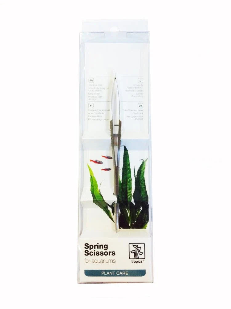 Tropica Spring Scissors Federschere 15 cm für Aquarienpflanzen und Aquascaping eingepackt