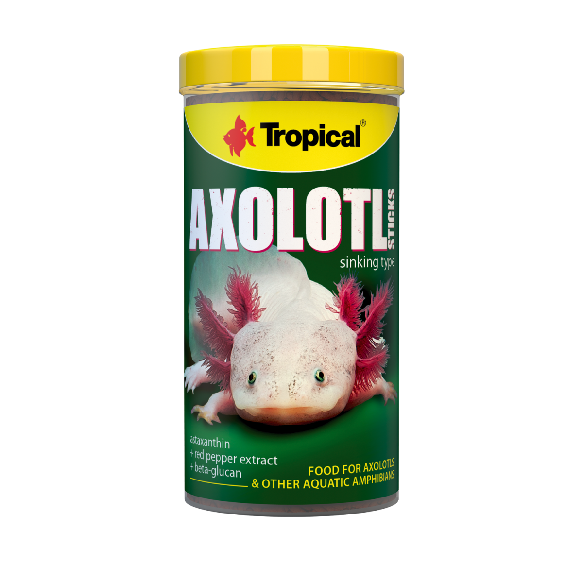 Tropical Axolotl Sticks 250 ml sinkendes Spezialfutter für Axolotl und aquatische Amphibien