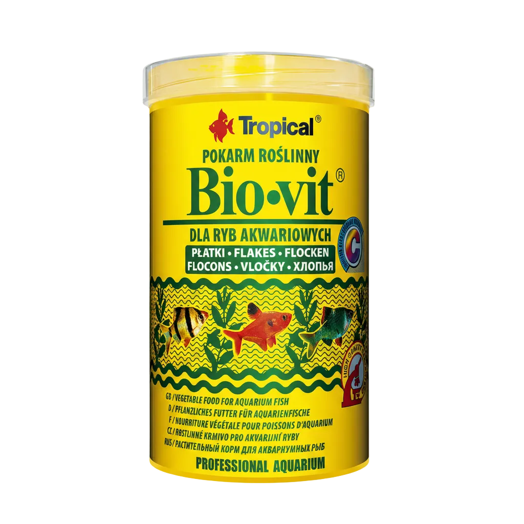 Tropical Bio-Vit pflanzliches Flockenfutter für pflanzenfressende Zierfische