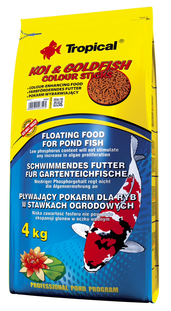 Tropical Koi & Goldfish Colour Sticks 50 Liter 4 kg Sack