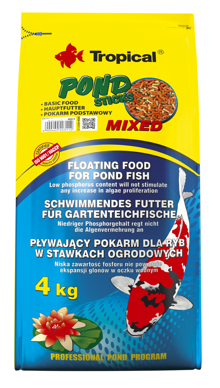 Tropical POND STICKS MIXED Teichfutter 50 Liter 4 kg Sack