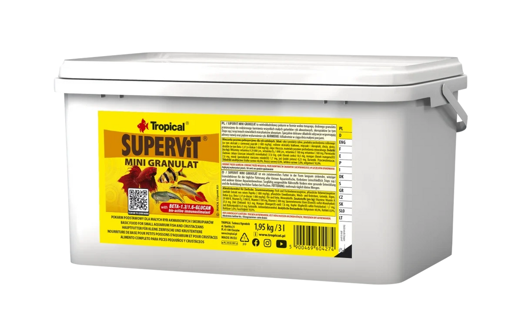 Tropical Supervit Mini Granulat 3L für kleine Zierfische und Jungfische