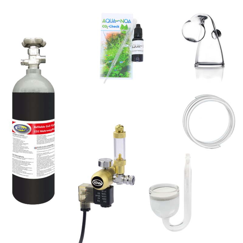 CO2 Anlage Aquarium Komplettset AquaNova mit Nachtabschaltung