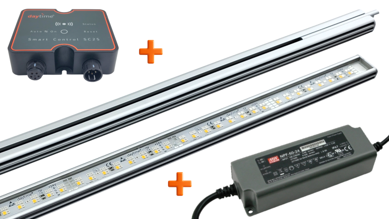 daytime unix WRGB Komplett-Set mit SC25 für Aquarien mit Abdeckung