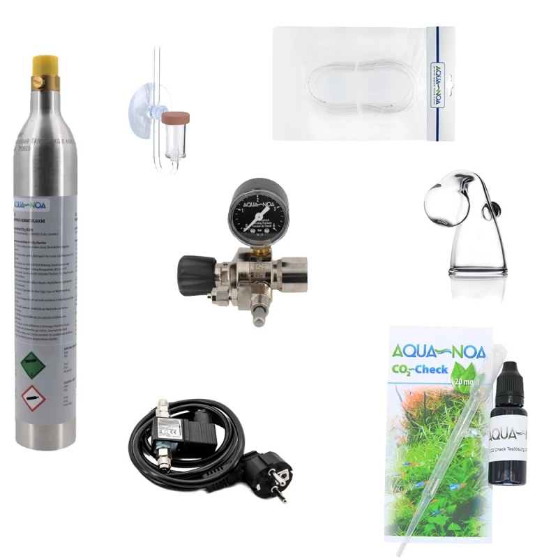 Flasche Druckminderer Langzeittest Testflüssigkeit Diffusor Schlauch Magnetventil