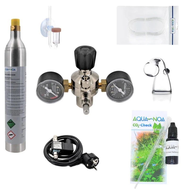 Flasche Druckminderer Langzeittest Testflüssigkeit Diffusor Schlauch Magnetventil Flasche Druckminderer Langzeittest Testflüssigkeit Diffusor Schlauch Magnetventil