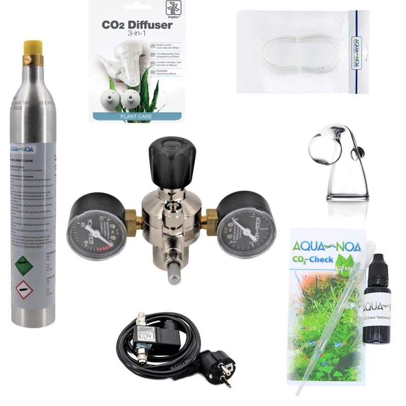 Flasche Druckminderer Langzeittest Testflüssigkeit Diffusor Schlauch Magnetventil